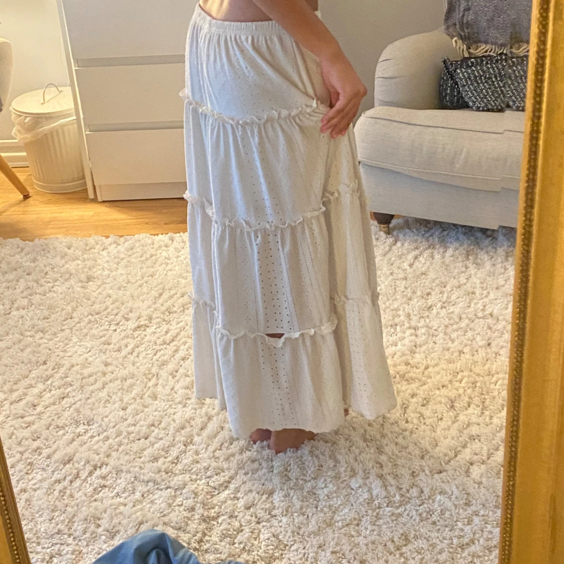 Vit sommar kjol - 90