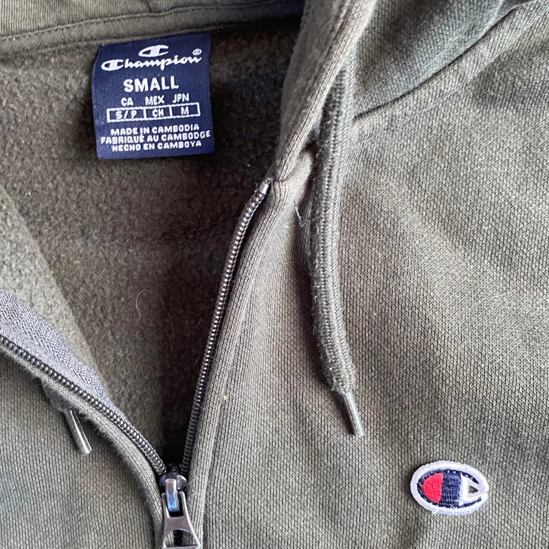 Grön Champion Zip Hoodie - 92