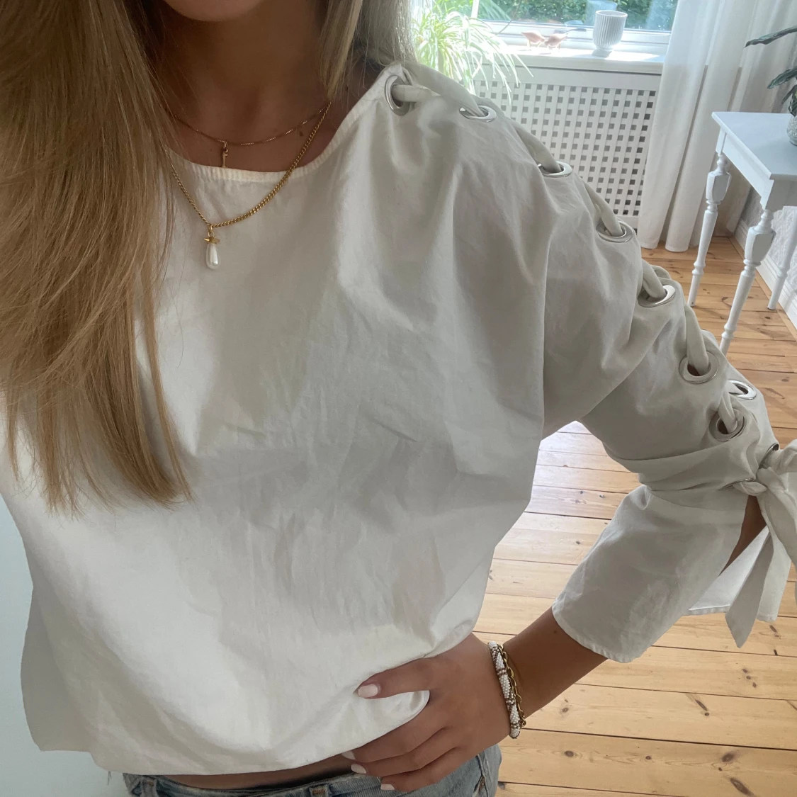 Maje topp, topp med snörning