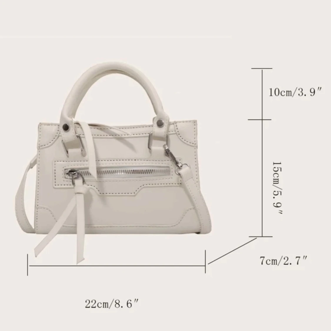 Jättefin vit väska - 91