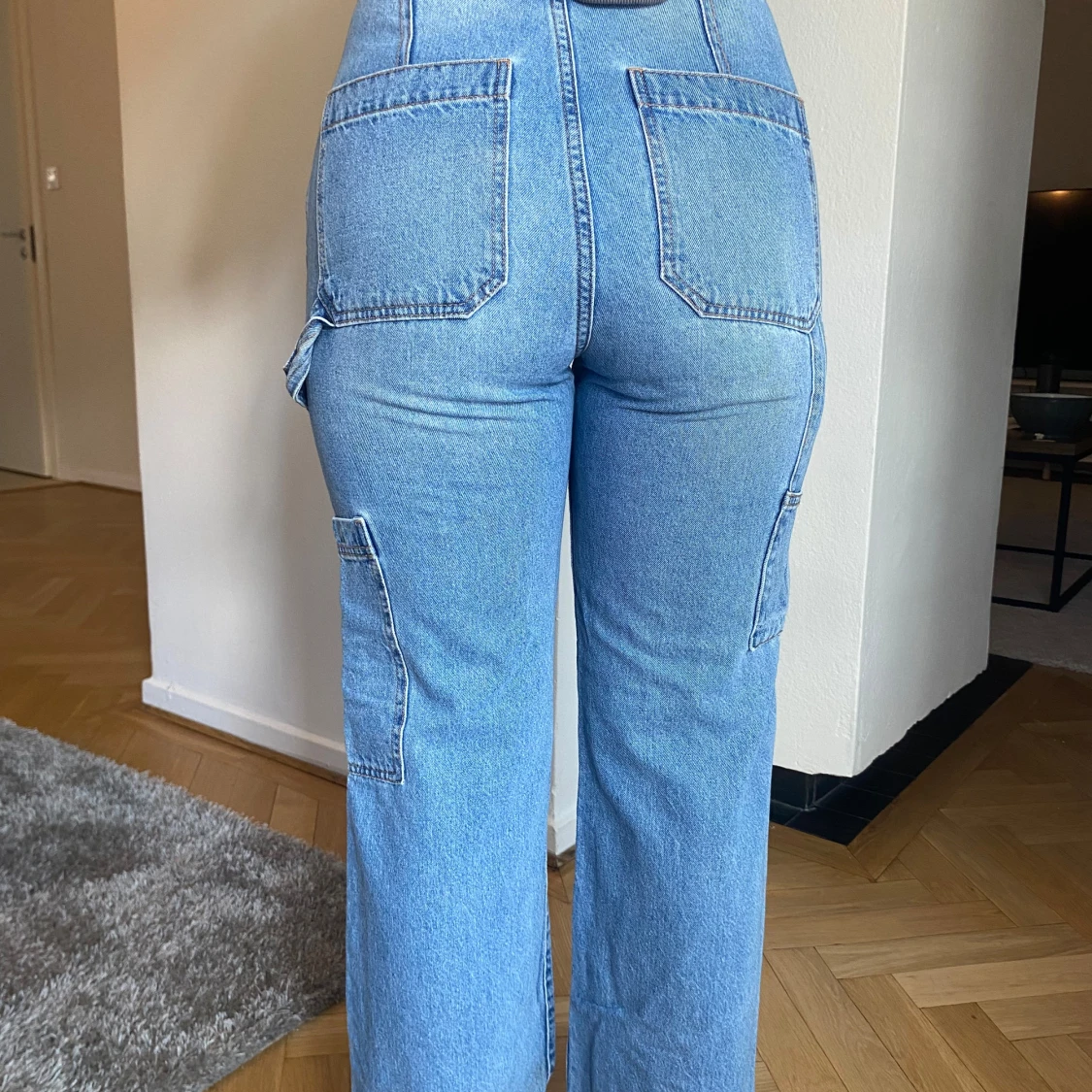 Blå jeans med hög midja - 91