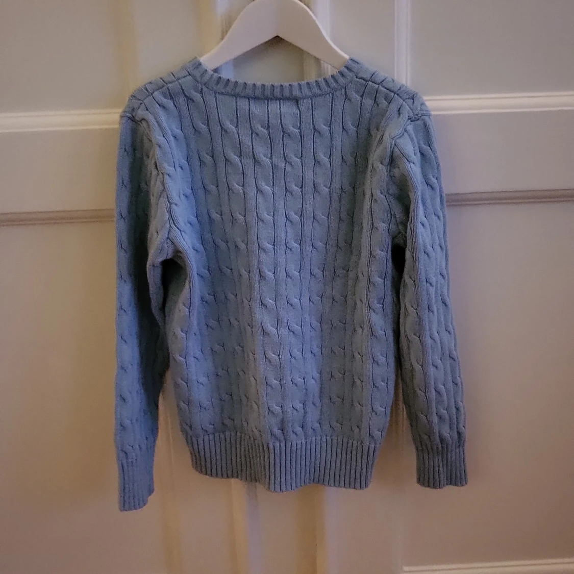 Ljusblå stickad tröja från Ralph Lauren - 90