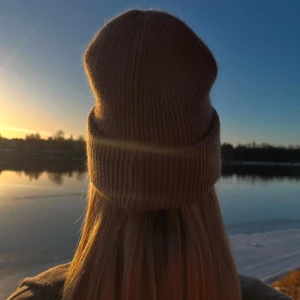 Mössa med satininlägg - Beige/brun🤎