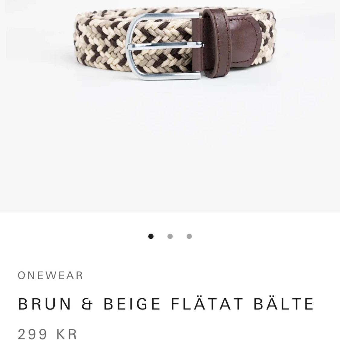Oanvänt Flätat bälte från Onewear - 93