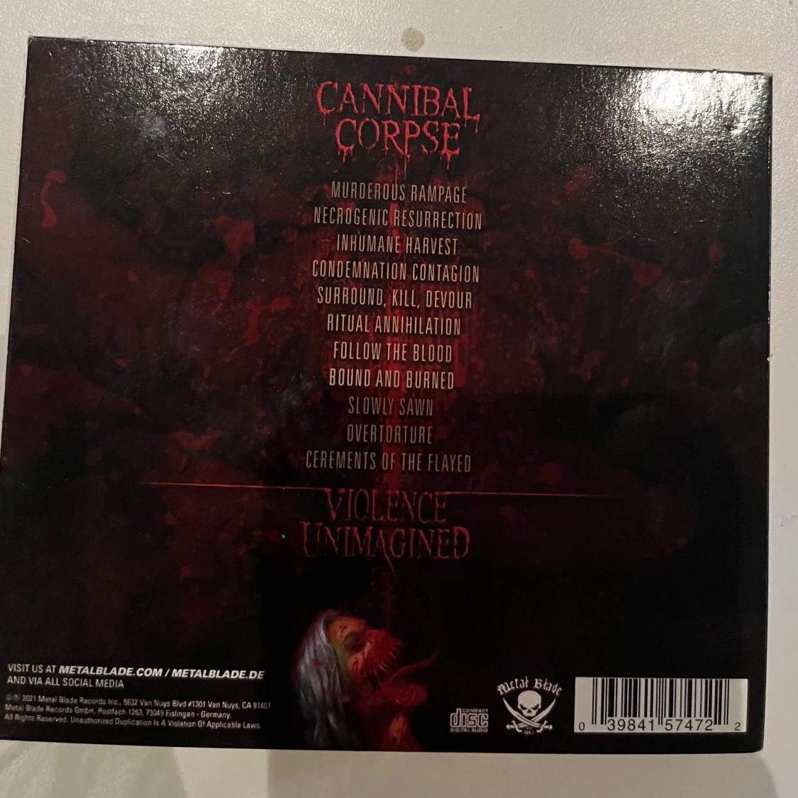 Cannibal Corpse cd - 90