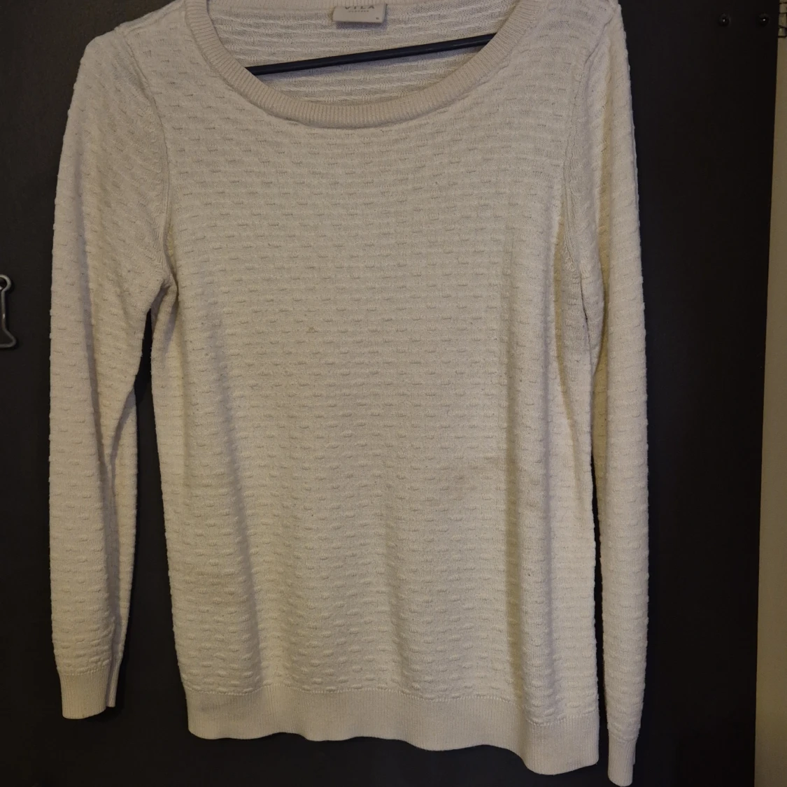 Vit stickad tröja från VILA