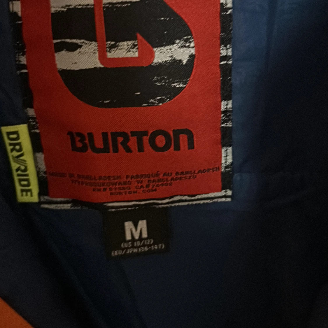 Orange och marinblå jacka från Burton - 2