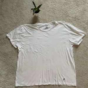 Vit t-shirt från Ralph Lauren - Vit t-shirt från Ralph Lauren i klassisk passform. Tillverkad av 100% bomull med en broderad logotyp i svart på framsidan. Perfekt för en avslappnad stil och i perfekt skick.