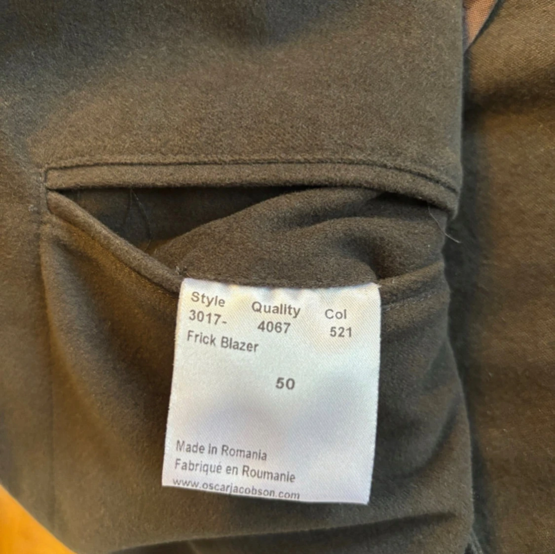 Oscar Jacobson kavaj mörkbrun - 92