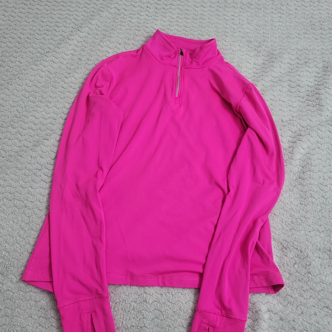 Rosa långärmad tröja med dragkedja