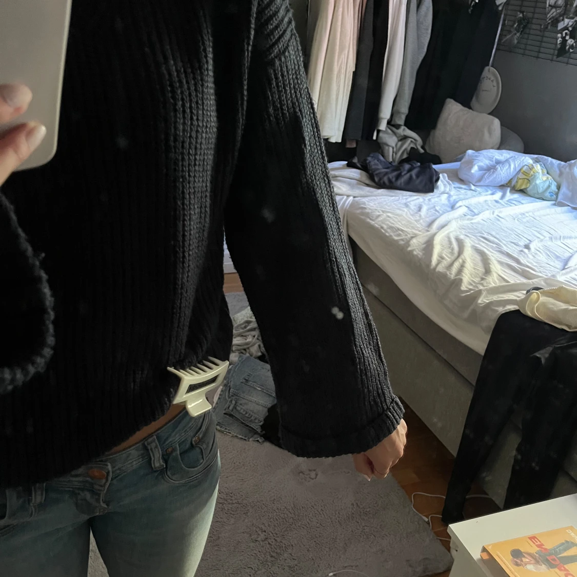 Matinblå Stickad - 90