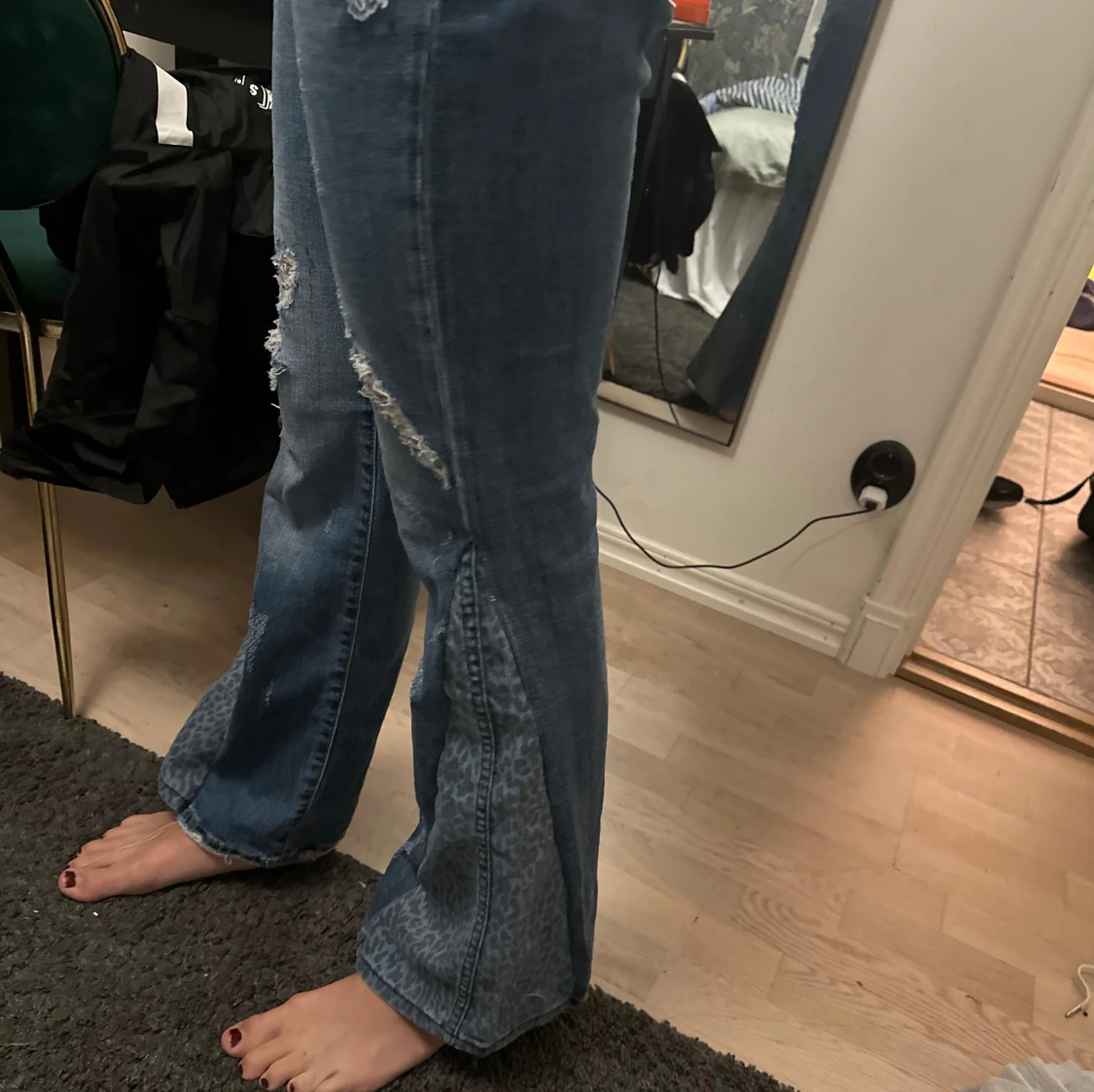 Lågmidjade bootcut jeans - 93