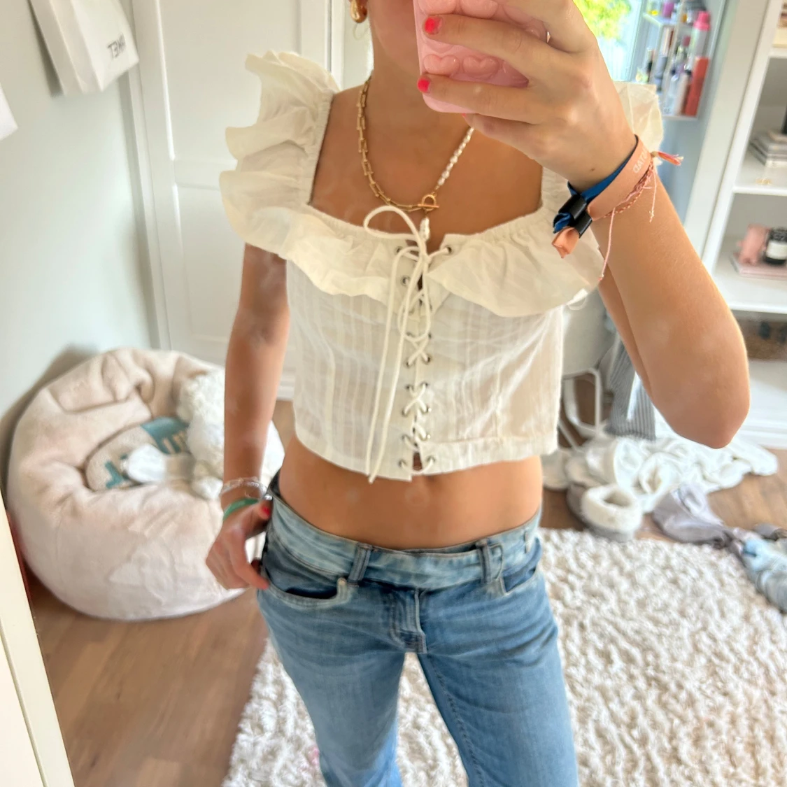 Supercool topp med snörning - 91