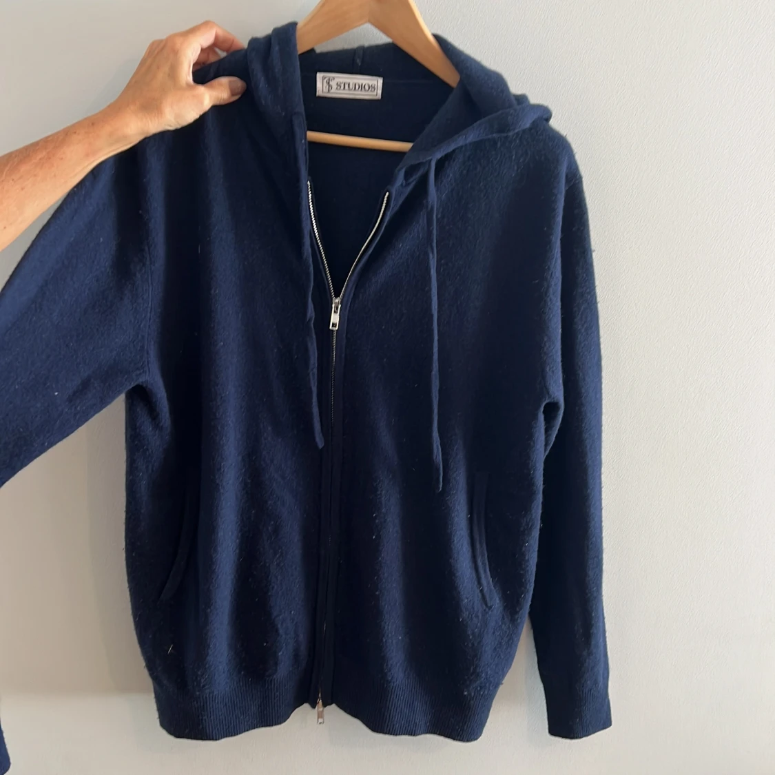 Cashmere zip hoodie