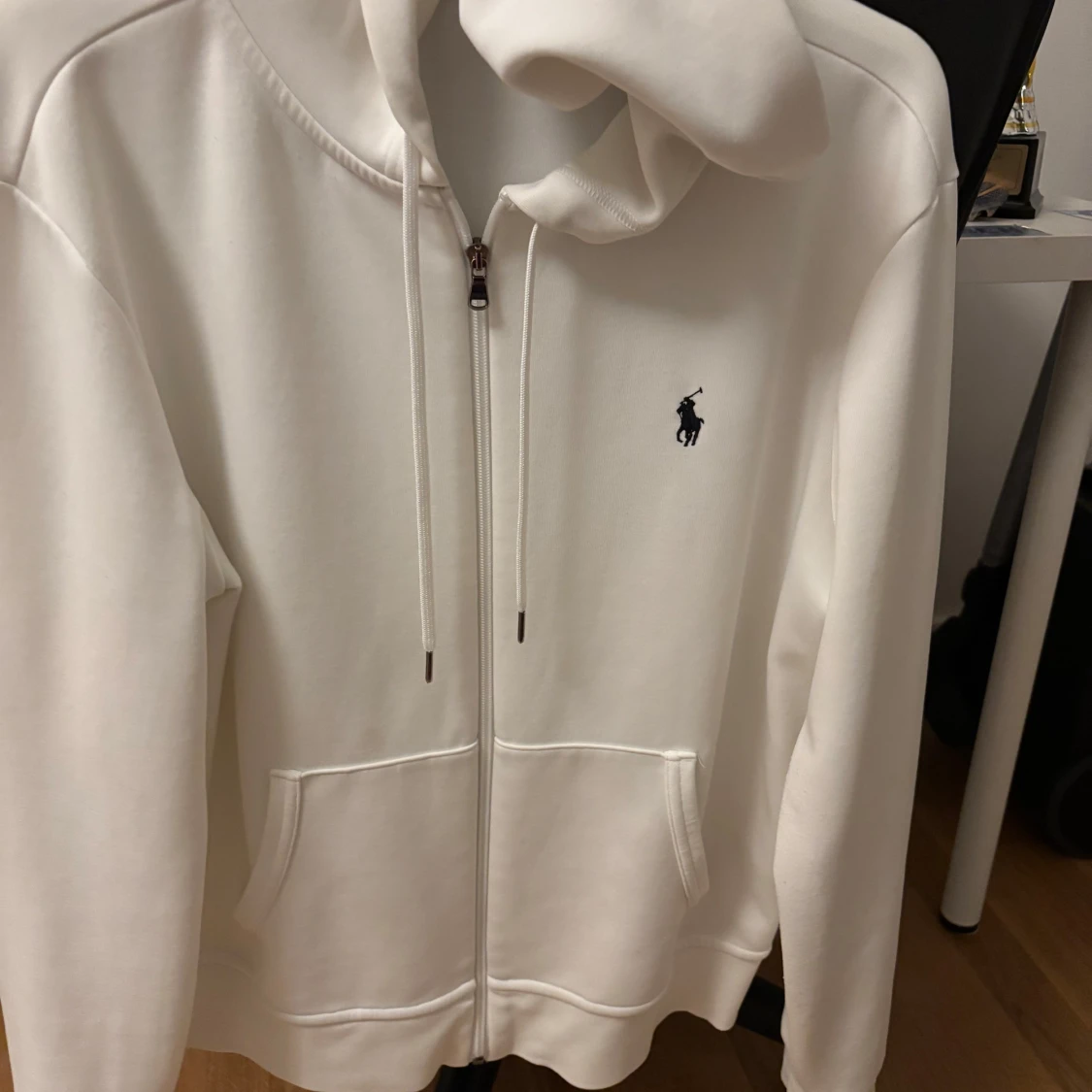 Vit hoodie från Ralph Lauren