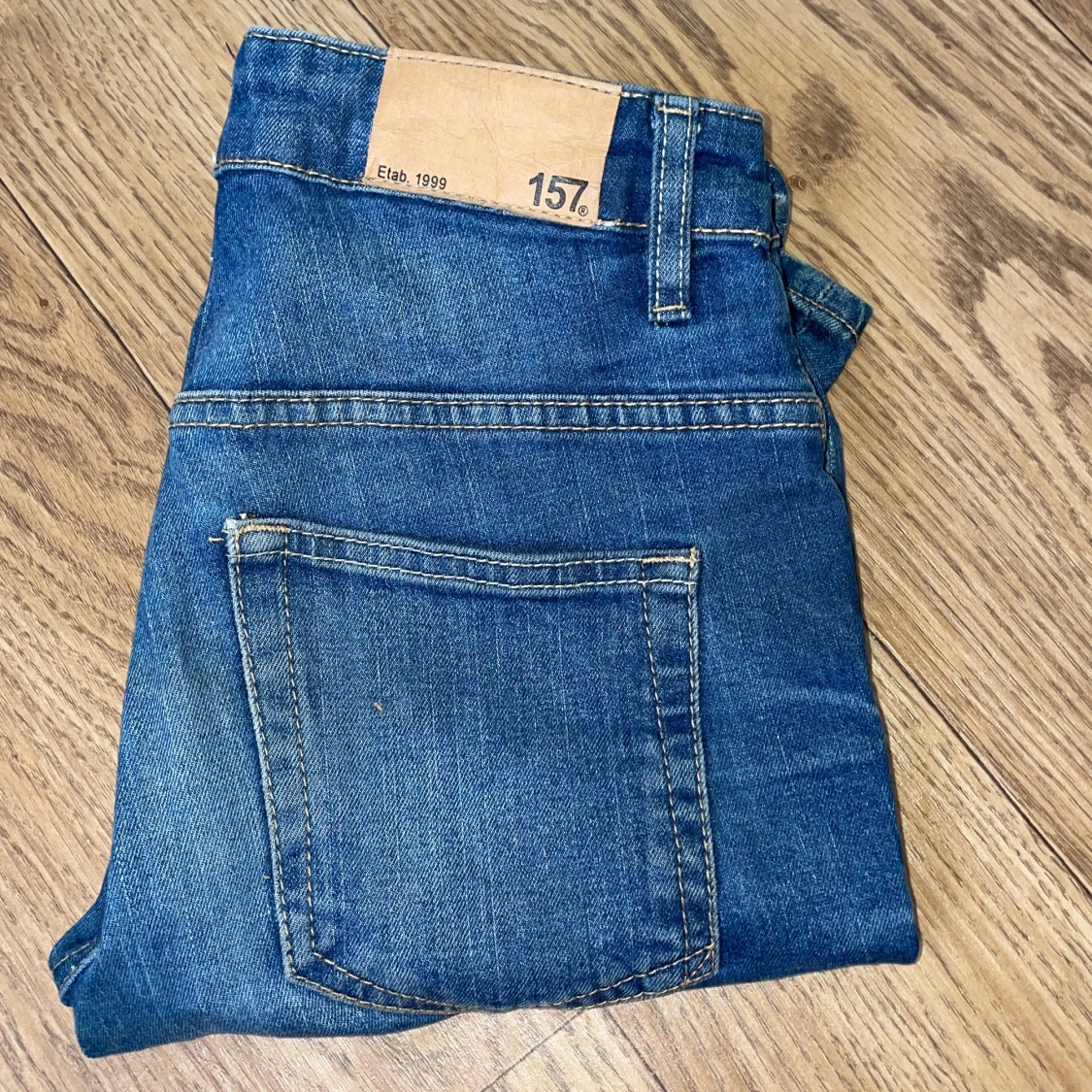 Blå jeansshorts från 157 - 1