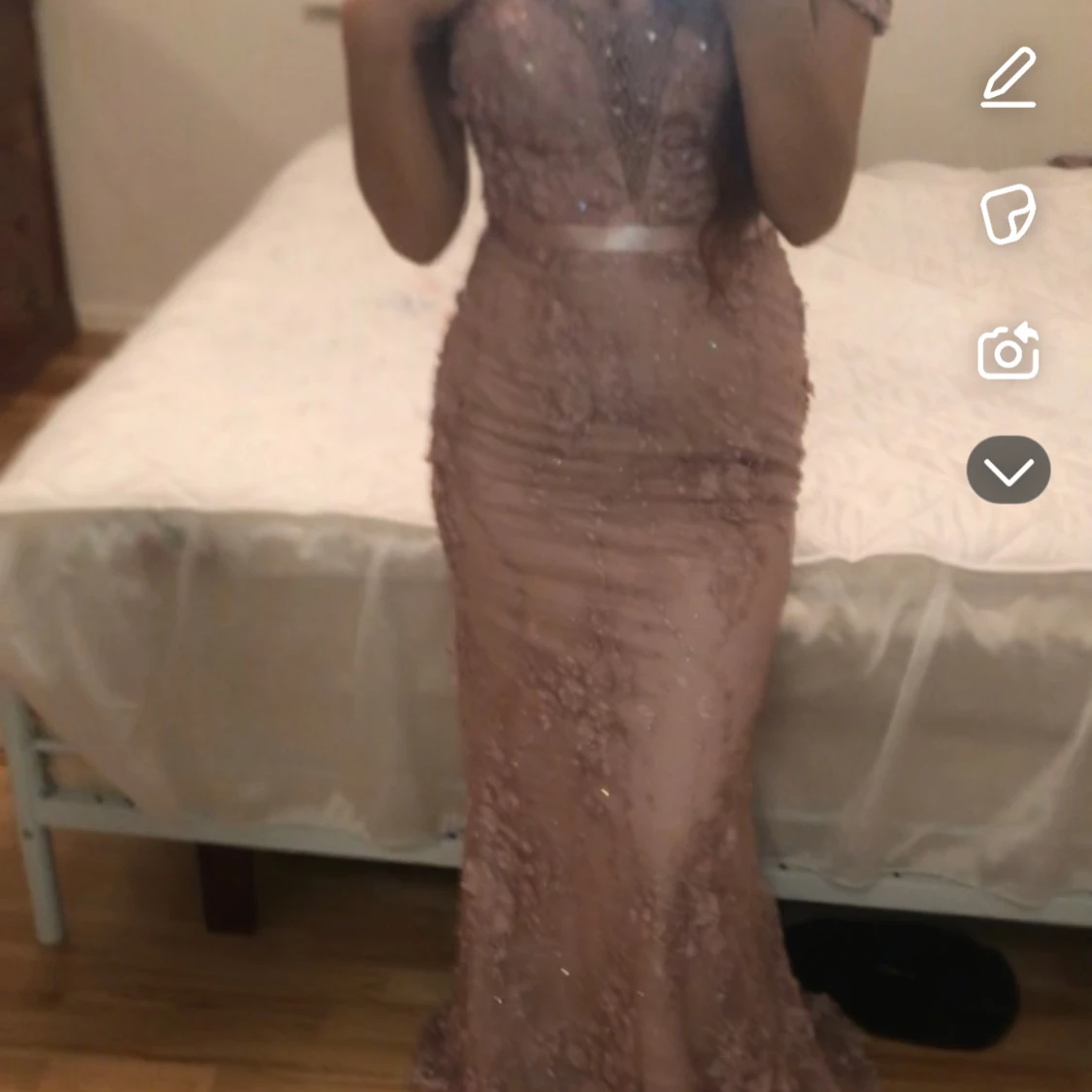 Rosa festklänning/balklänning - 90