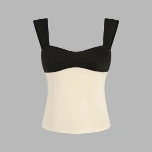 Satin topp - Jättefin topp i svart och vit, helt oanvänd