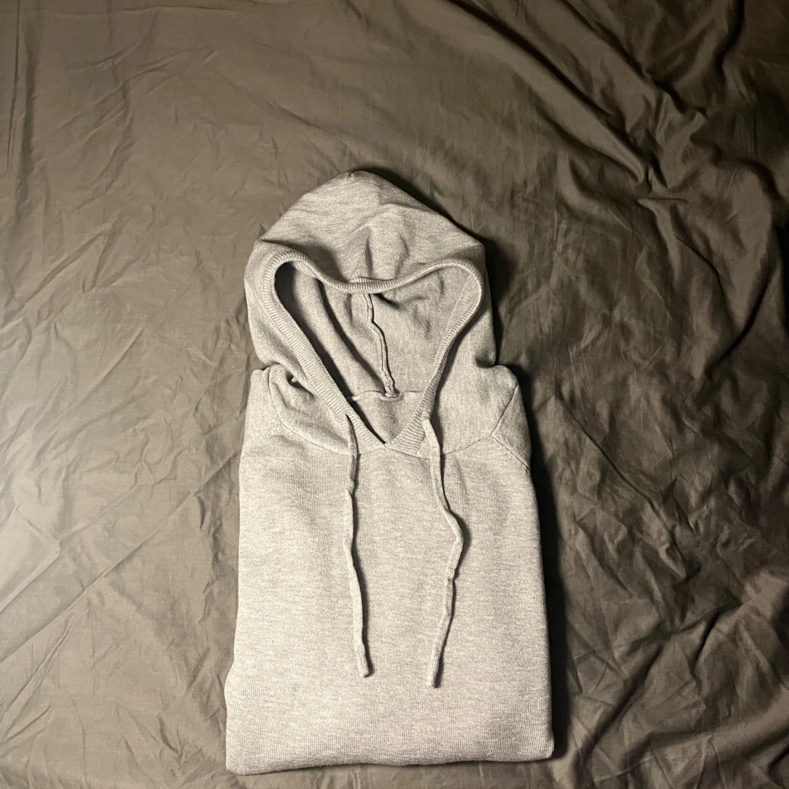 Grå Merinoulls hoodie 