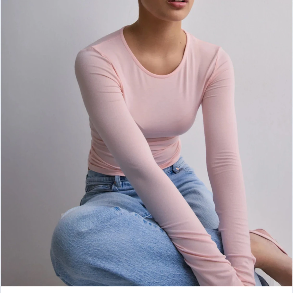 Ljusrosa långärmad topp