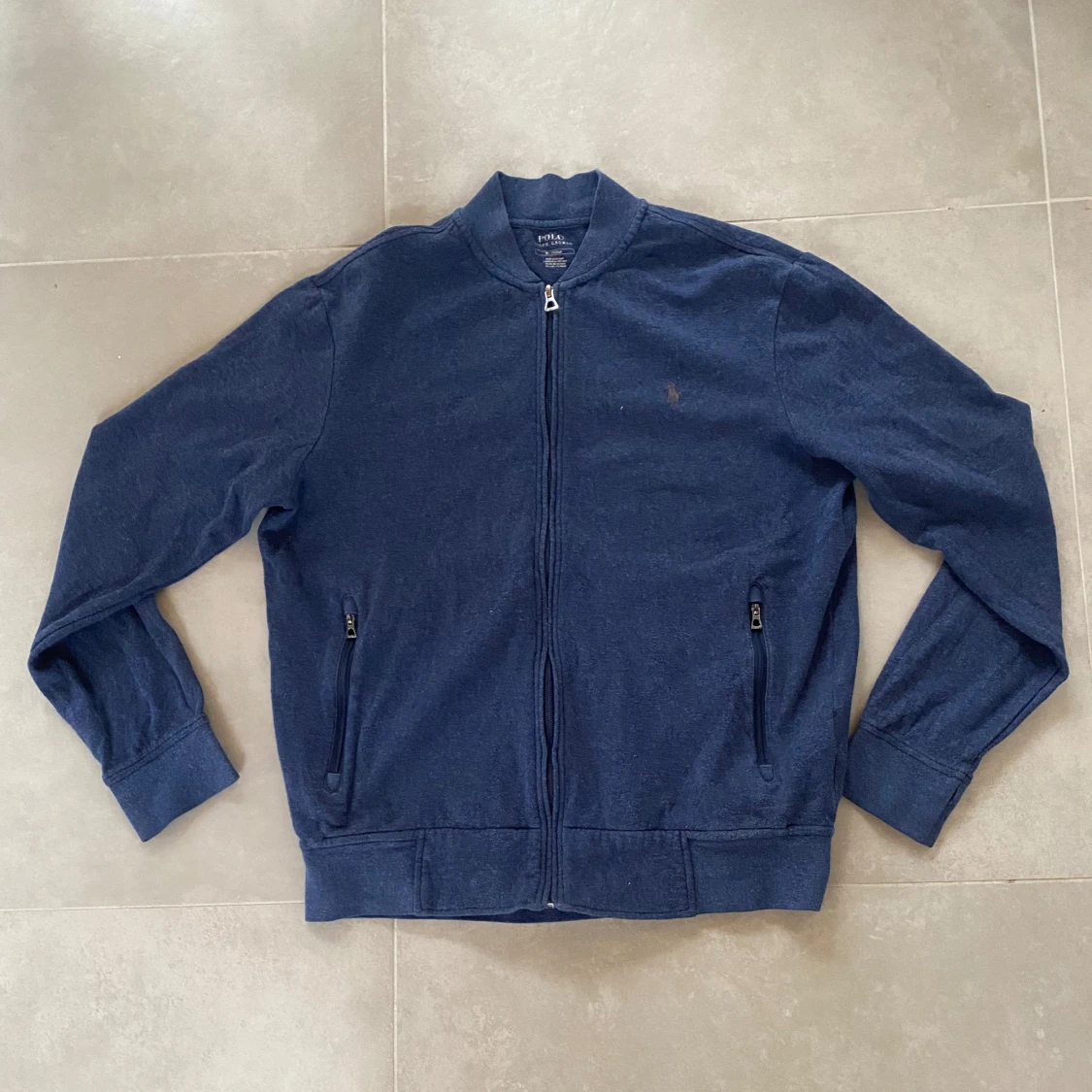 Blå zip tröja Ralph Lauren