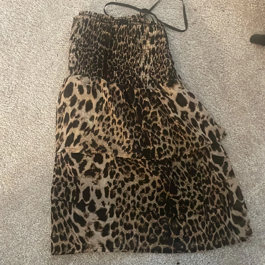 Leopardmönstrad kjol från Pieces - 1