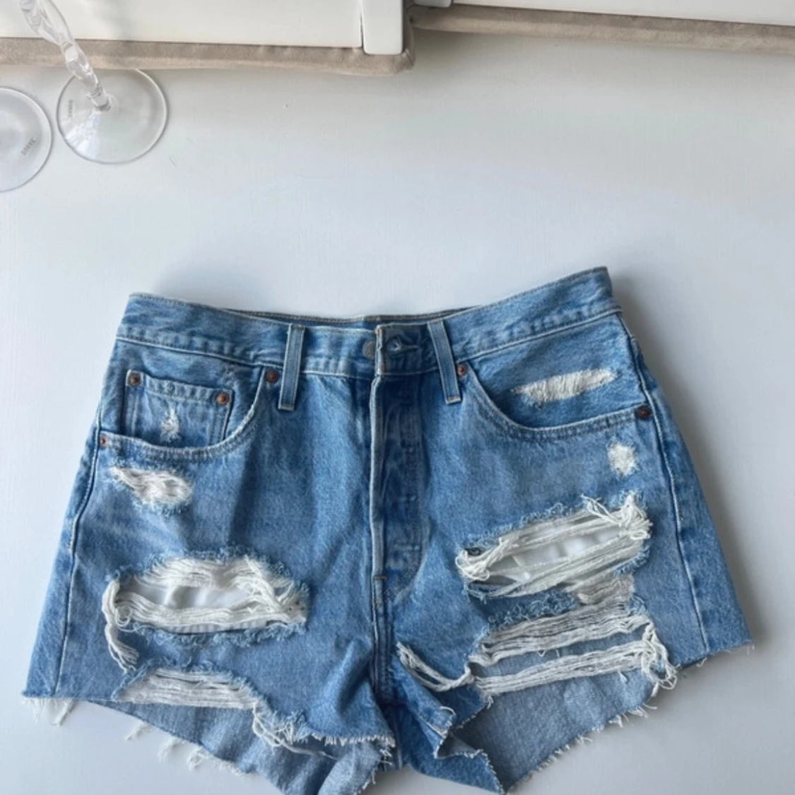 Blå jeansshorts från Levi's - 1