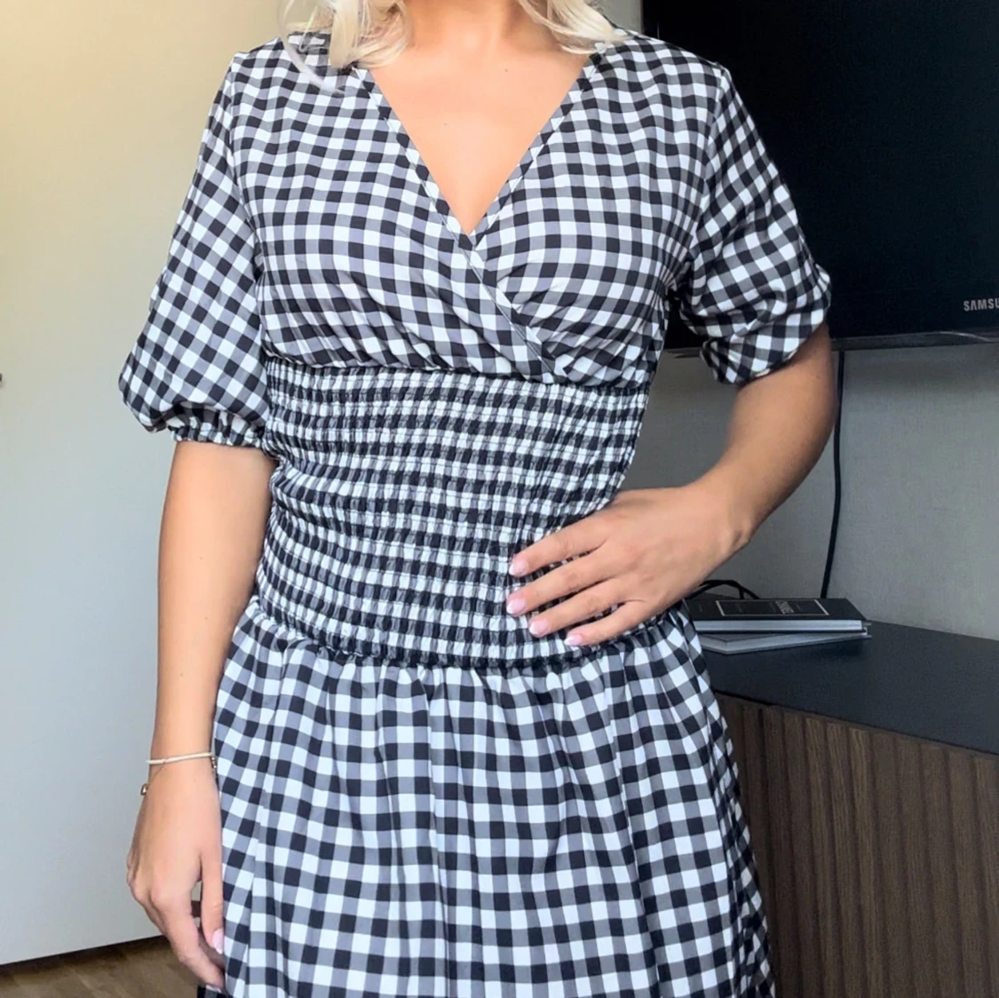 Rutig klänning - 91