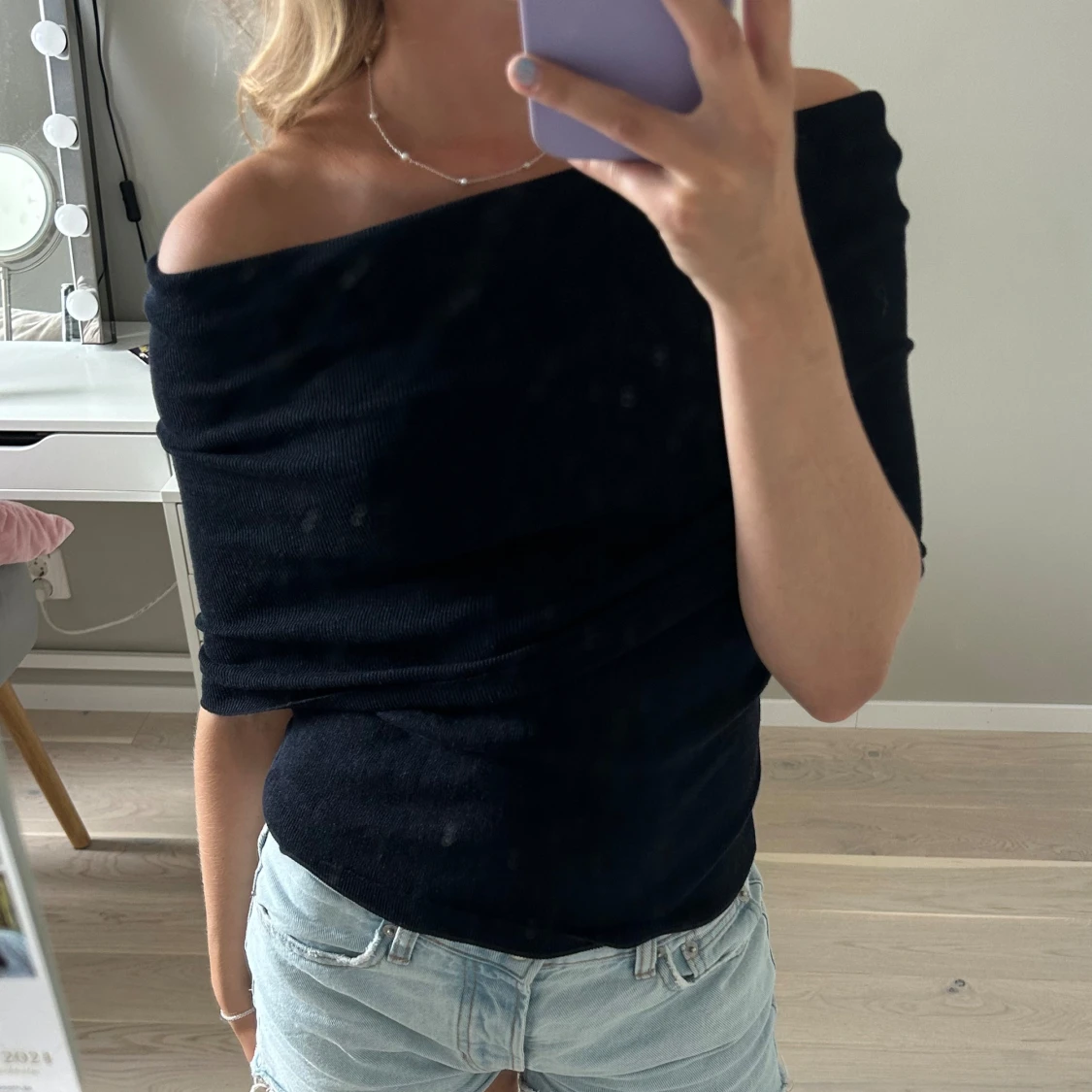 Svart offshoulder topp från Zara