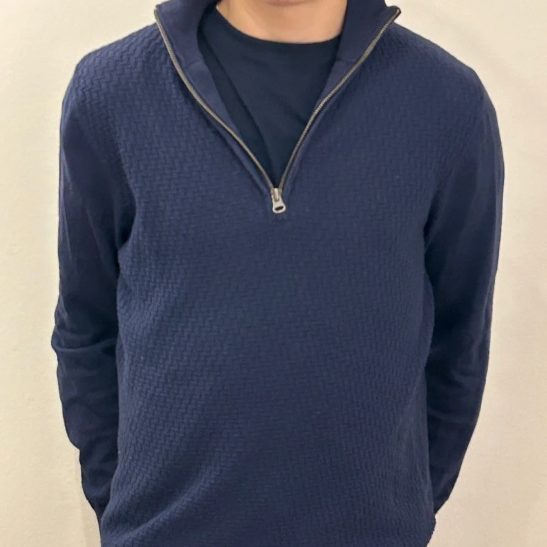 Mörkblå tröja med dragkedja från SCW - 2
