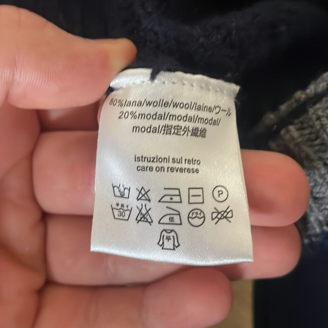 Mörkblå stickad cardigan från SUN68 - 2