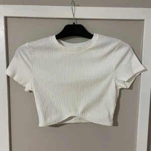 Crop top - Ribbad Crop top från Bershka! Lite kort på mig som har ganska stor byst! Kan skicka fler bilder privat! Hör av dig vid intresse! 