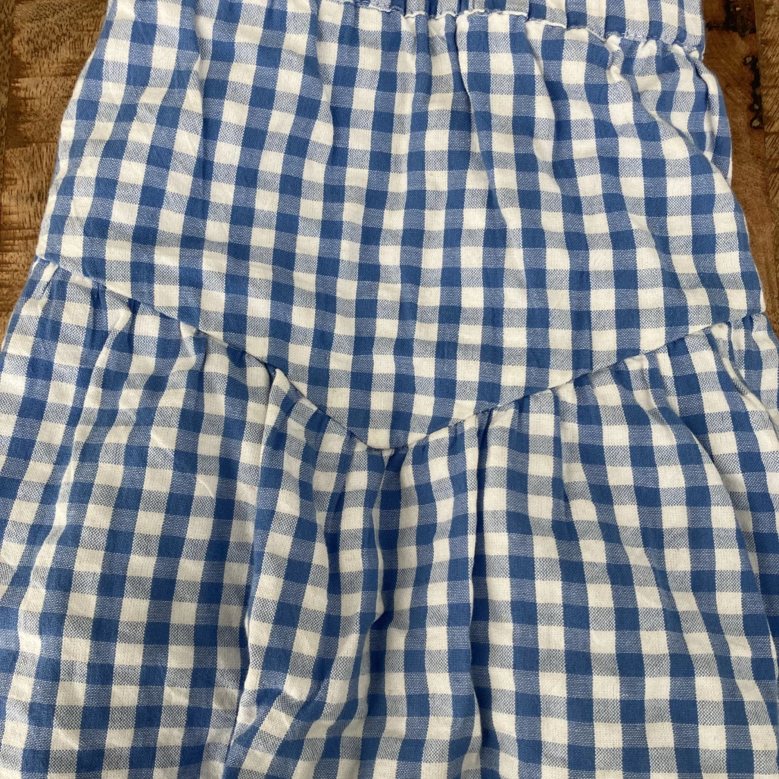 Blå och vit rutig kjol - 91