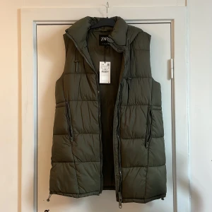 Oanvänd grön väst zara - Oanvänd grön väst från zara. Går att spänna in i midjan (se sista bilden). Storlek L. Frakt tillkommer