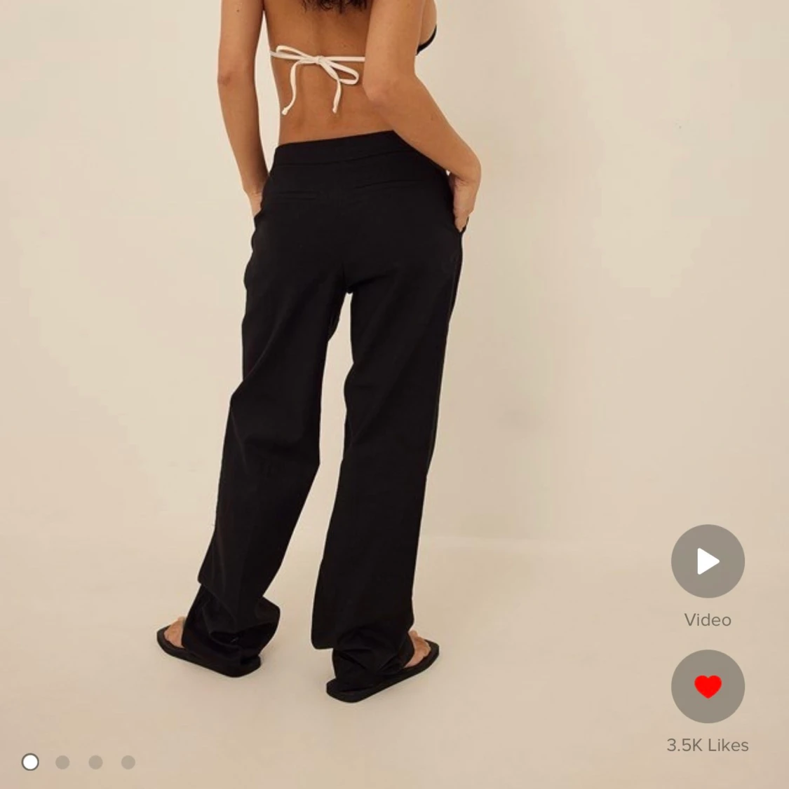 Lågmidjade byxor - 90