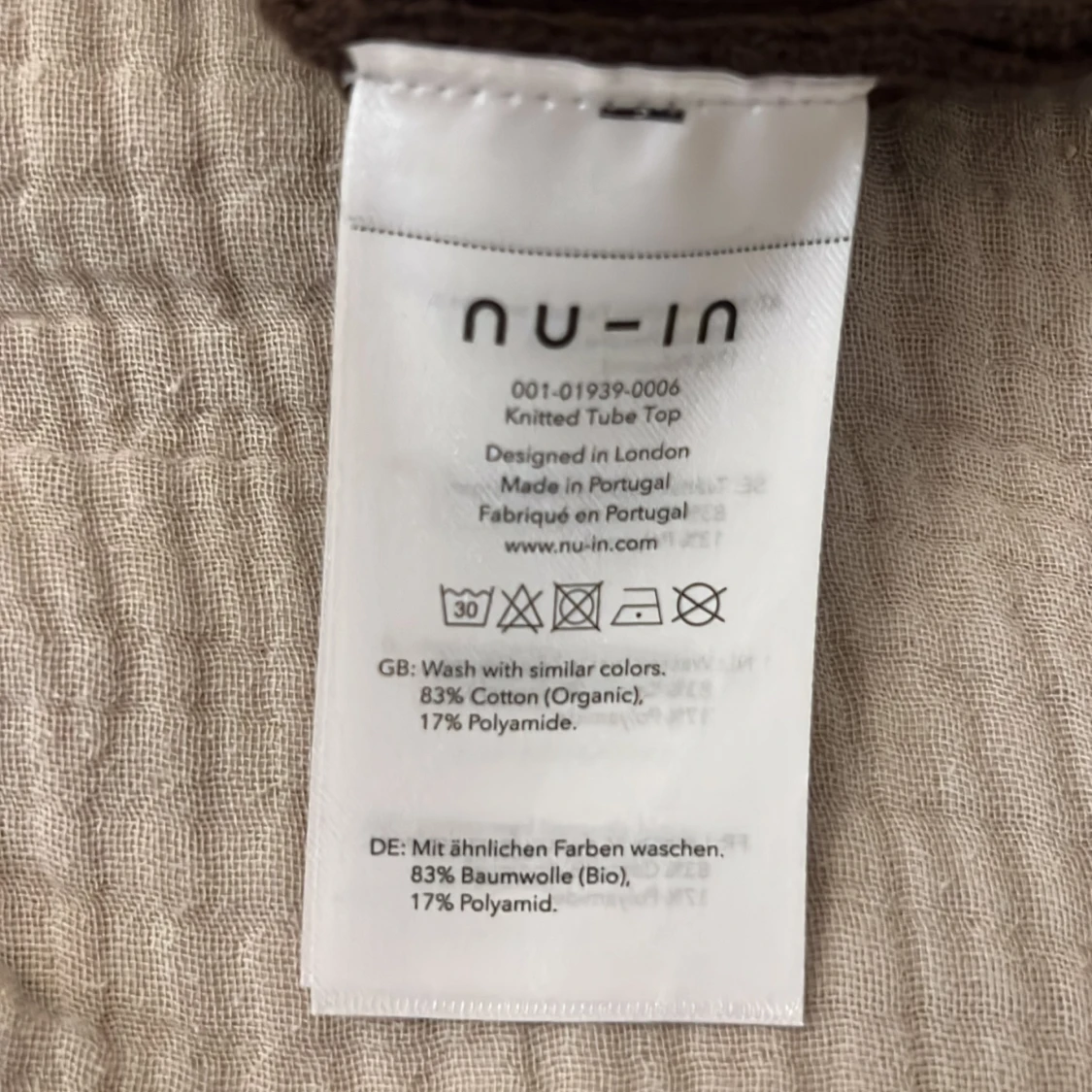 Brun tub top i bomull  - 91