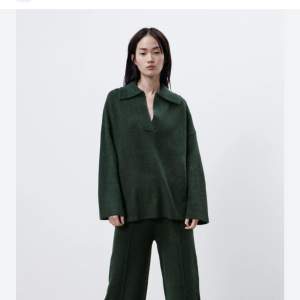 mörkgrön stickad tröja från zara i storlek M. använd några gånger. säljer för 150kr. köparen står för frakten