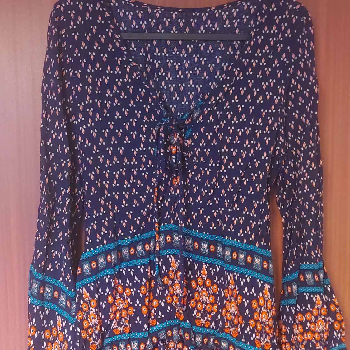 Fin mönstrad topp/blus strl s - 90