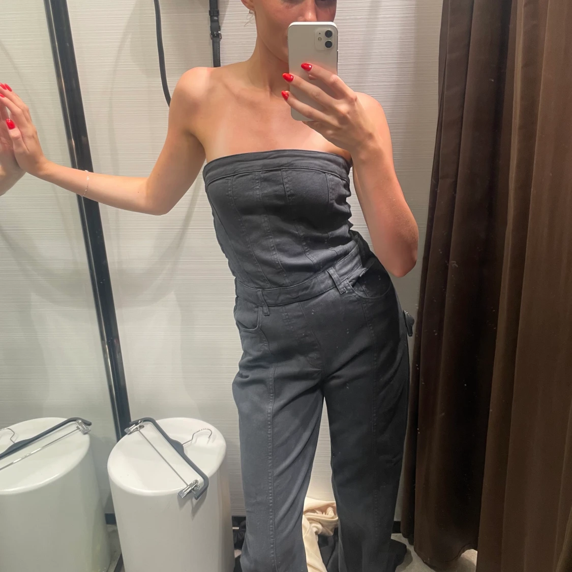 Zara jeans jumpsuit 