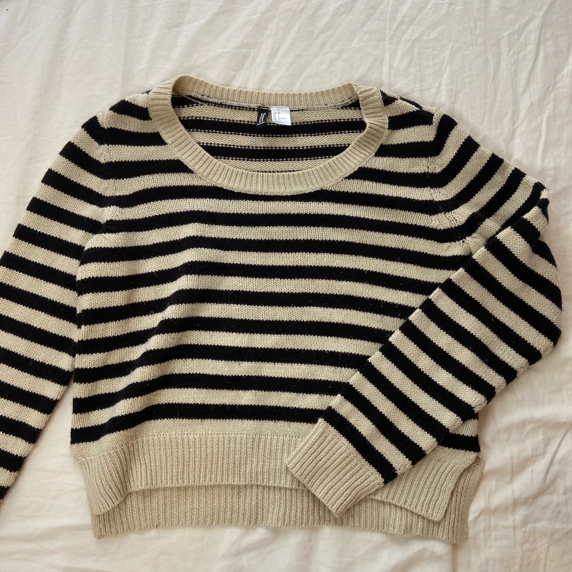 Svart Vit randig tröja  - 90