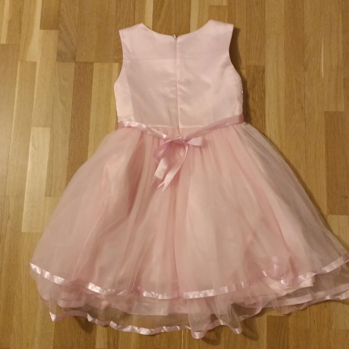Girls Dress Flower pink belted - 91