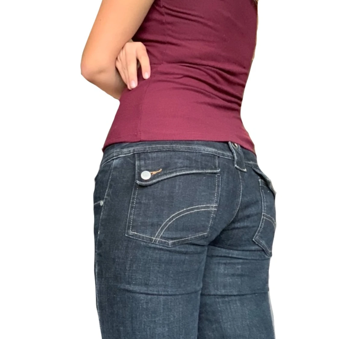 Svarta lågmidjade jeans - 91