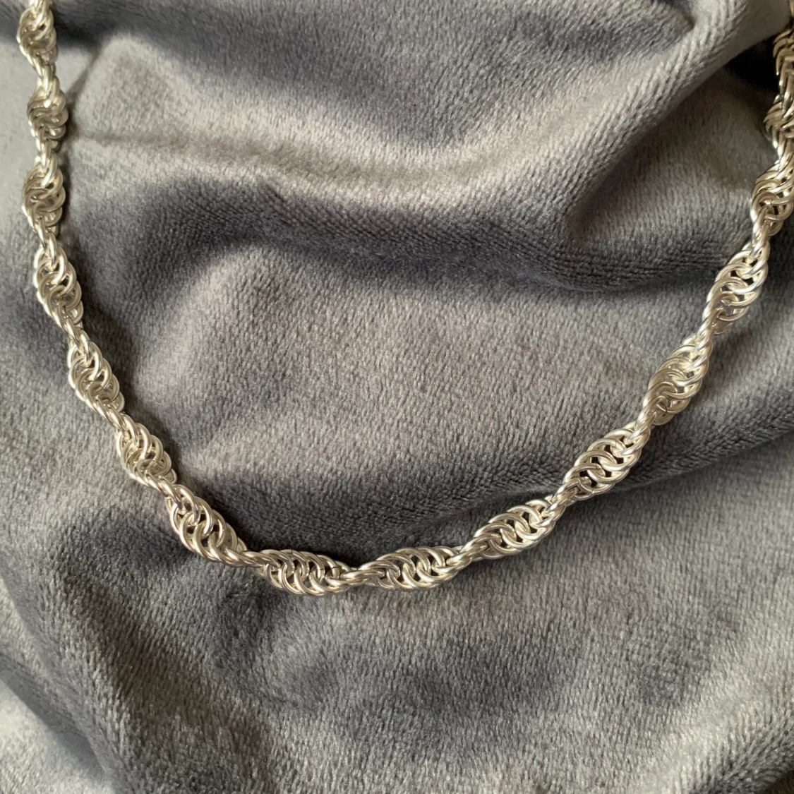 Dna-länk halsband äkta silver