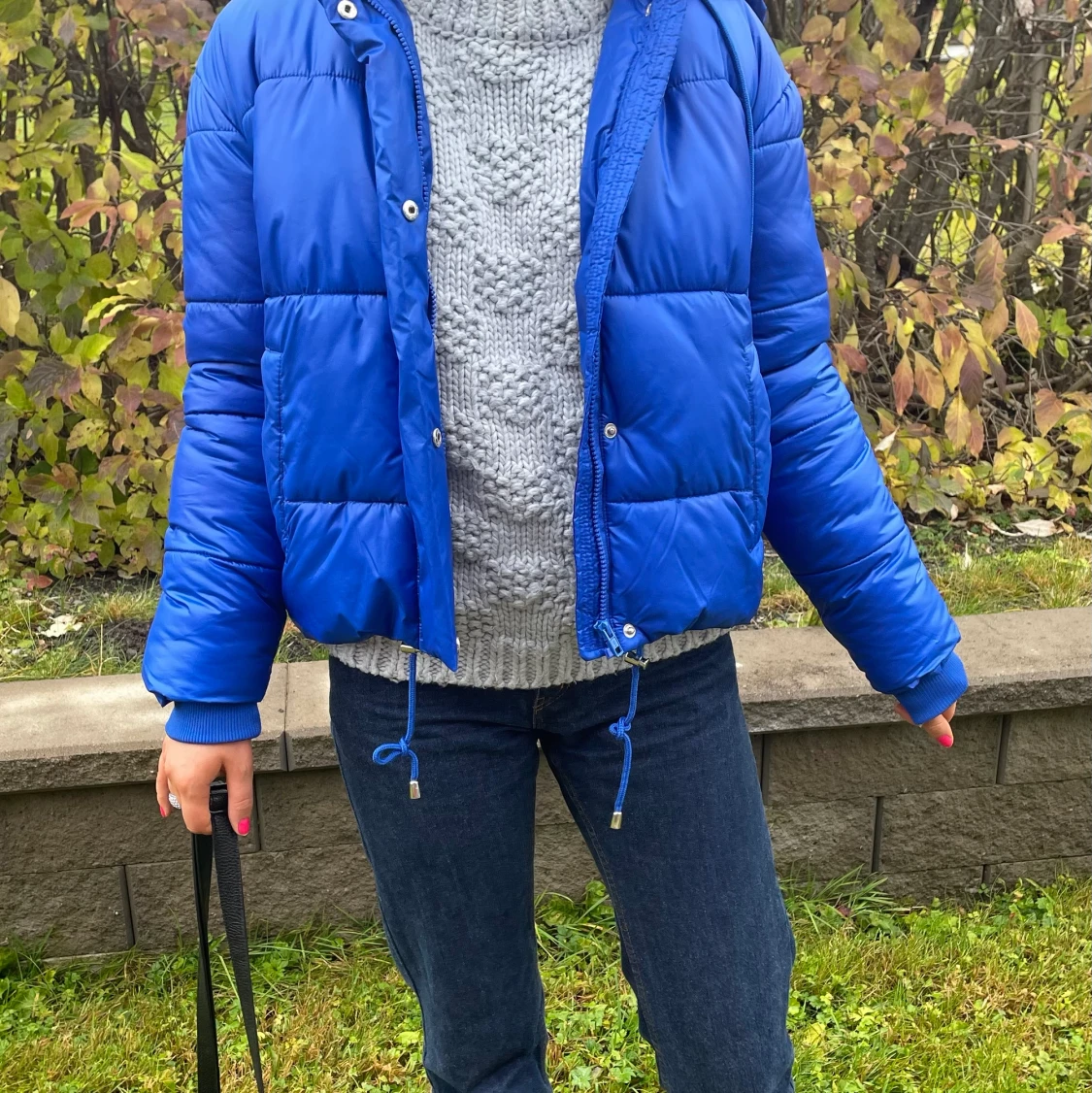 Blå vinterjacka  - 90