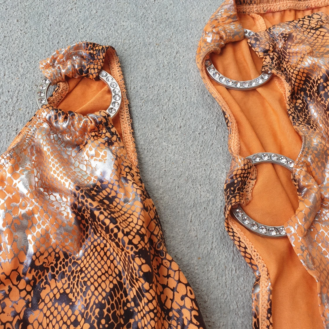 Euphoria Orange Silver Mini Skirt and Top - 90