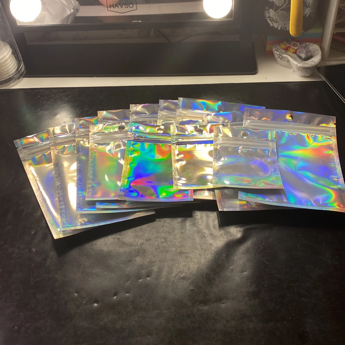 Holografiska zip påsar