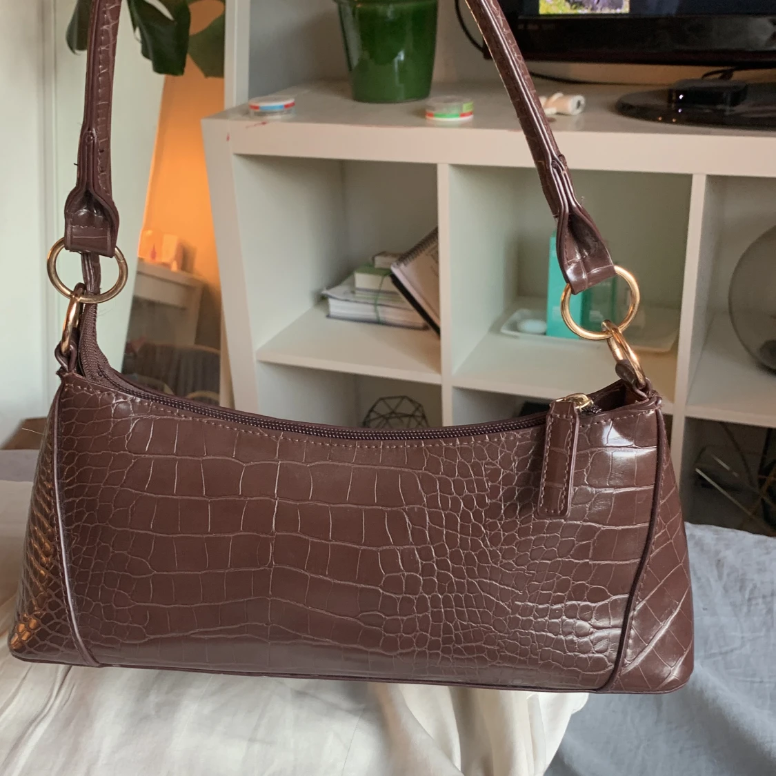 Brun läderväska 💖💖 - 90