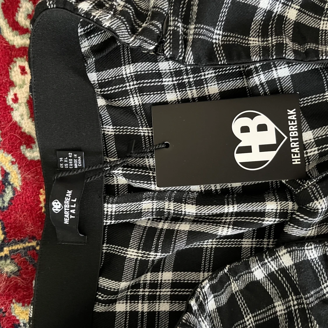 Rutiga tunnare byxor - 90