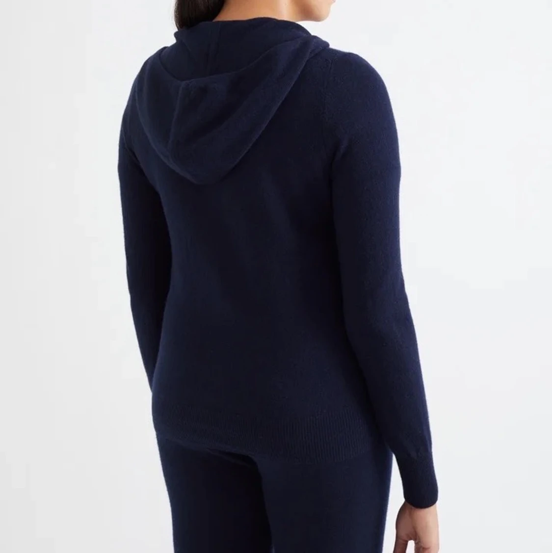 Soft Goat Navy Cashmere Zip Up - 91