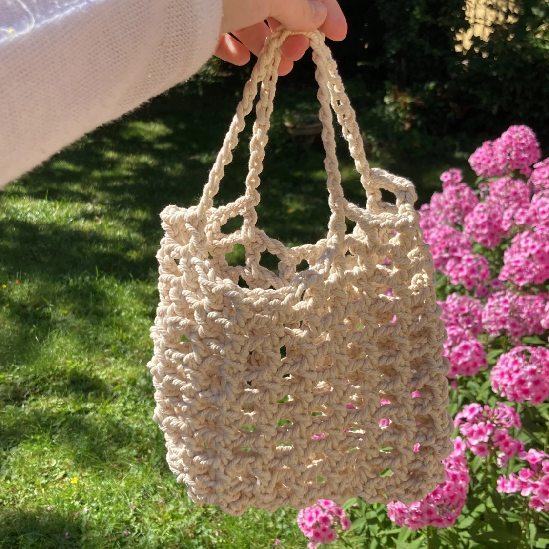 Liten virkad nätväska - 91